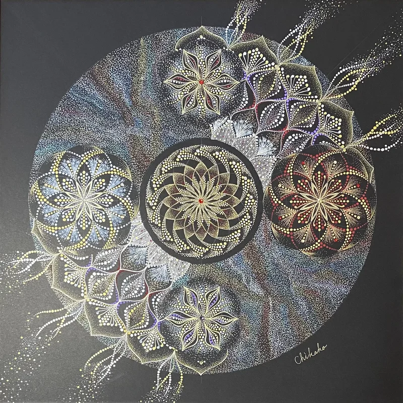 Communion with the Wild Gods — Shin’yaba Iwato Kagura — Phenomenological Introspection Mandala Art by Chikako