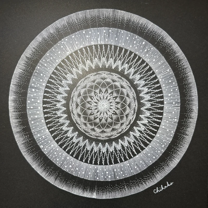 Letting Go — Phenomenological Introspection Mandala Art by Chikako