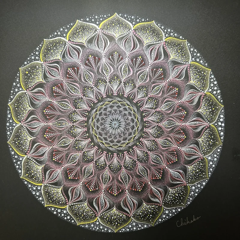 Cherry Blossoms 2025 — Phenomenological Introspection Mandala Art by Chikako