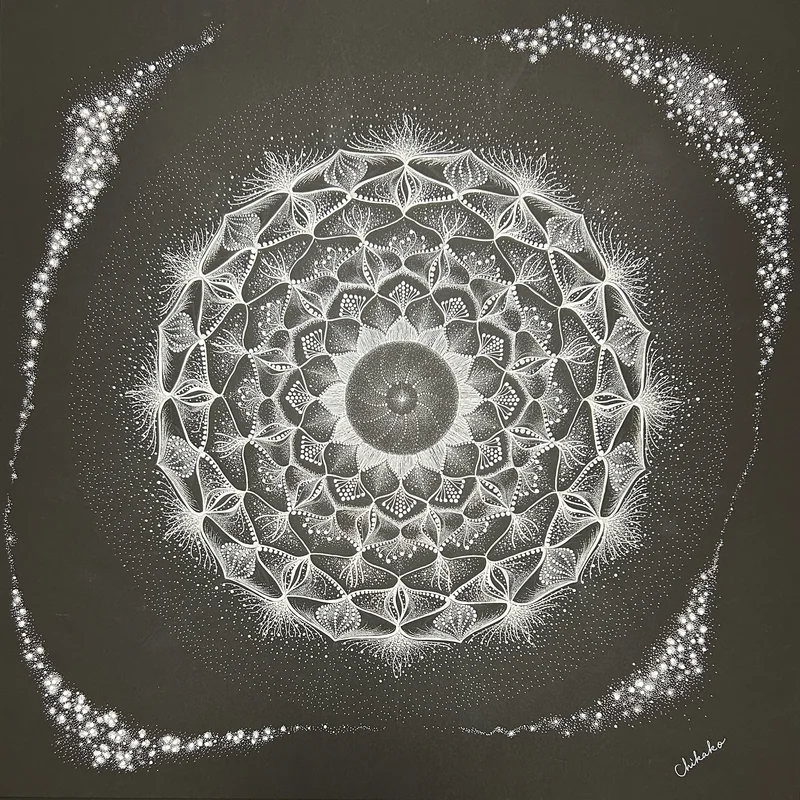 Voice of the Wind — Phenomenological Introspection Mandala Art by Chikako