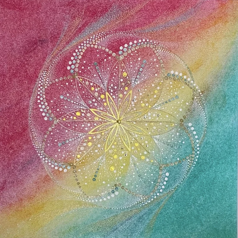 Ryūrei — Flowing Grace — Phenomenological Introspection Mandala Art by Chikako