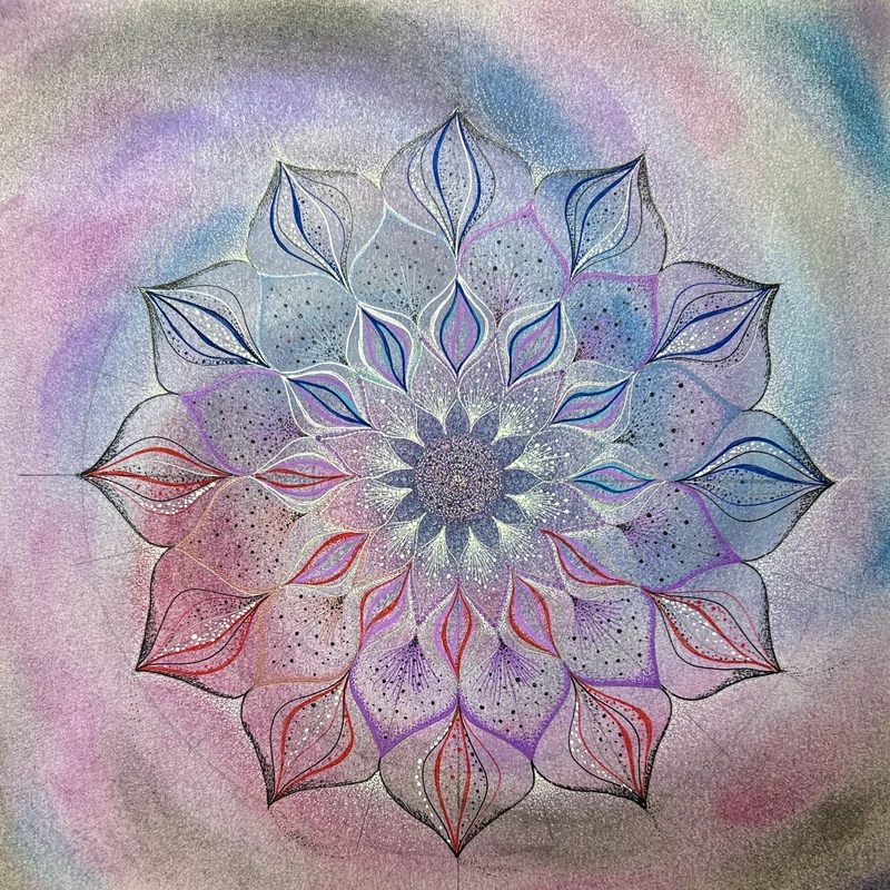 The Inner Cosmos — Phenomenological Introspection Mandala Art by Chikako