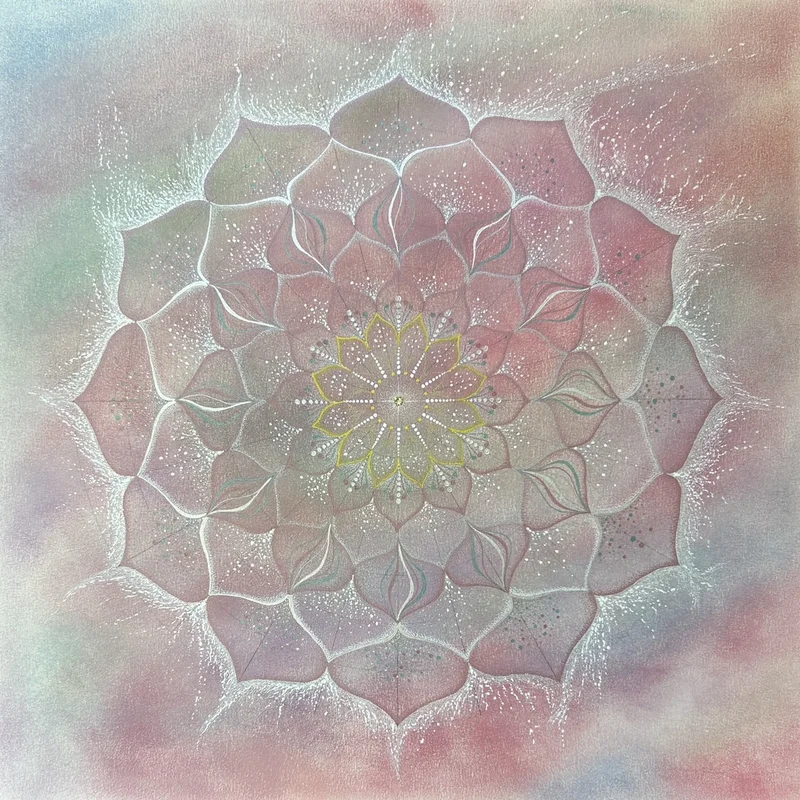 現象内観曼荼羅アート「蓮の花の幻想」— Chikako