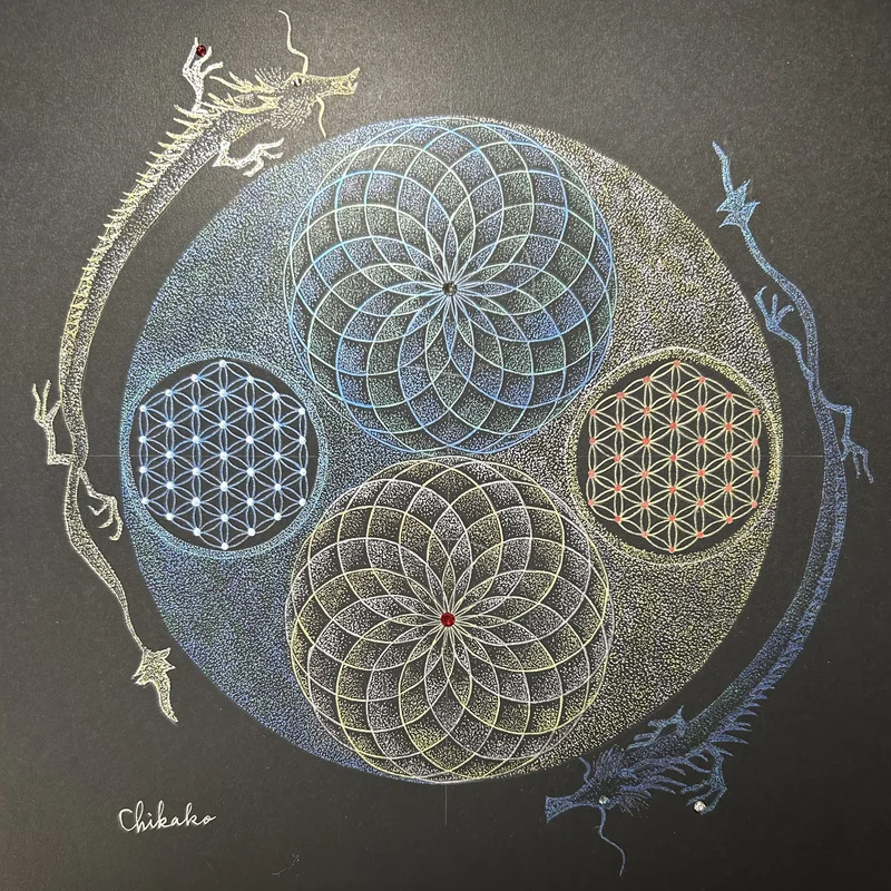現象内観曼荼羅アート「龍の背中」— Chikako