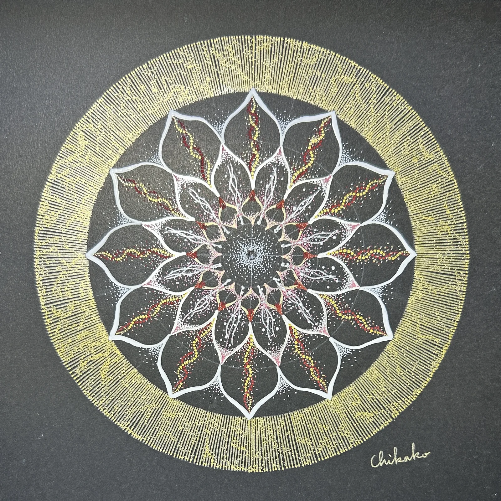 Melody of the Solstice — Phenomenological Introspection Mandala Art by Chikako