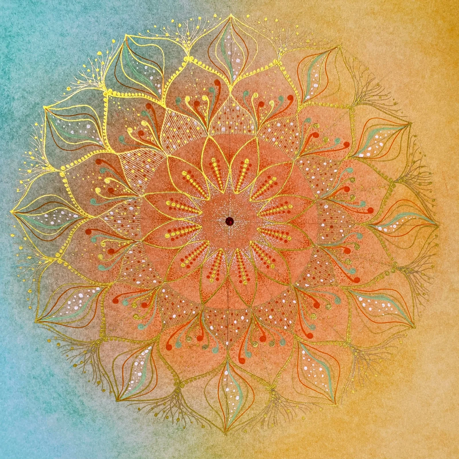 Kinshū — Autumn Scenery — Phenomenological Introspection Mandala Art by Chikako