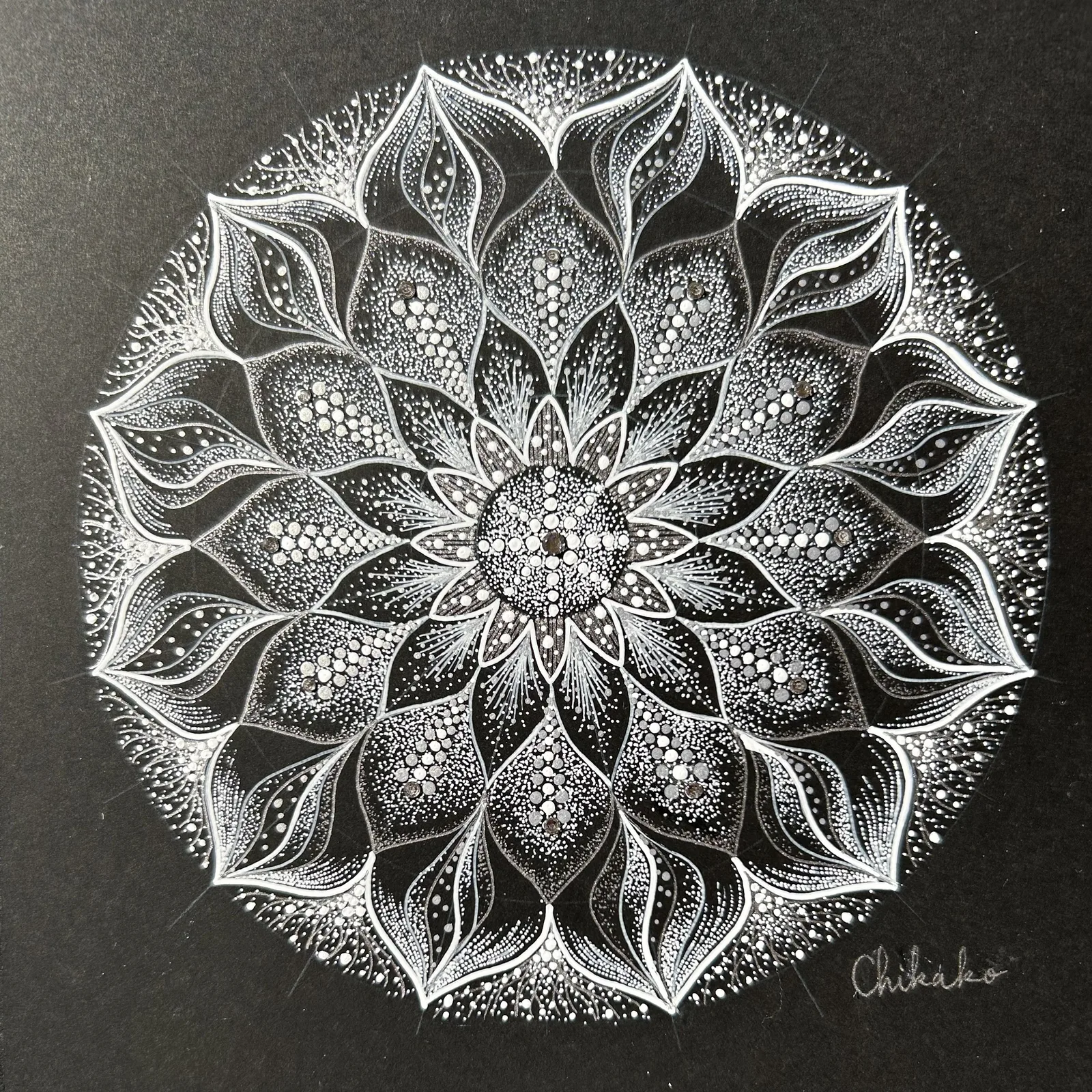 Flow — Phenomenological Introspection Mandala Art by Chikako