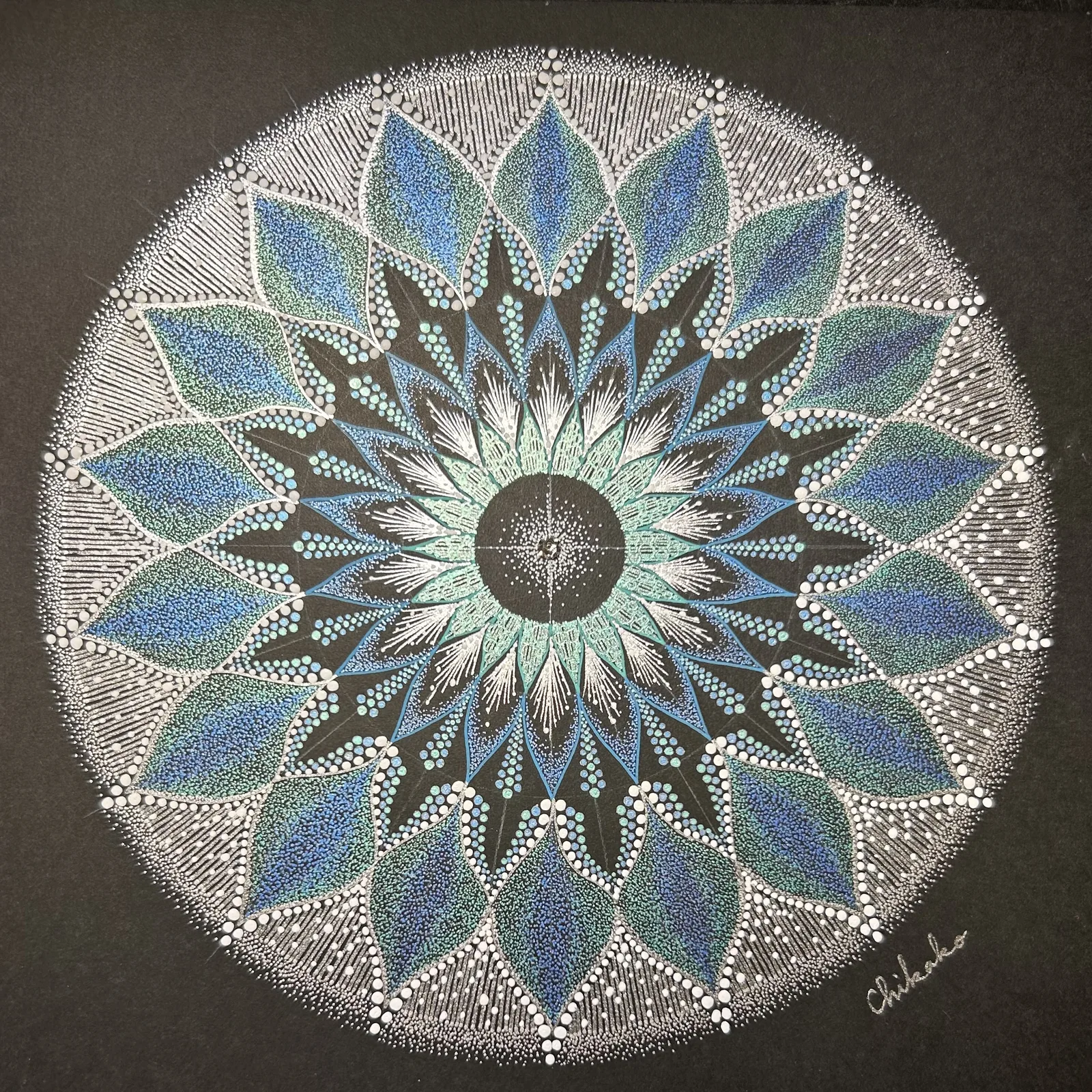 Morning Light — At Takasumi Shrine — Phenomenological Introspection Mandala Art by Chikako