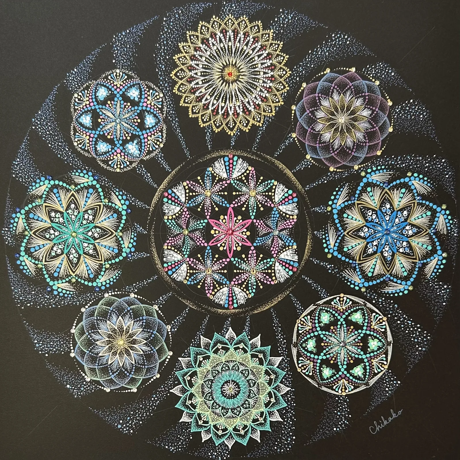 Communion with the Gods — Iyasaka Kagura — Phenomenological Introspection Mandala Art by Chikako