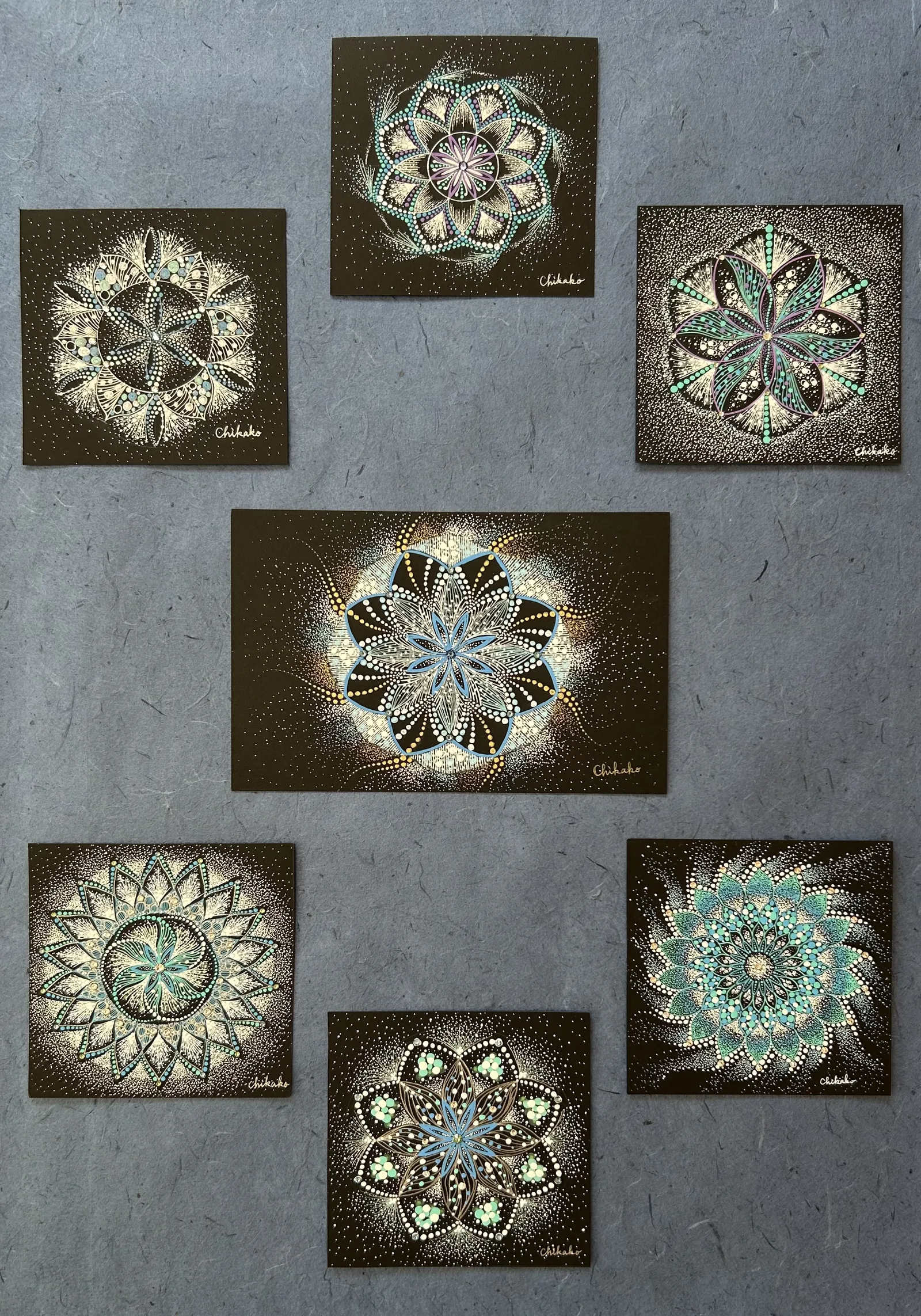 AQUA — Phenomenological Introspection Mandala Art by Chikako